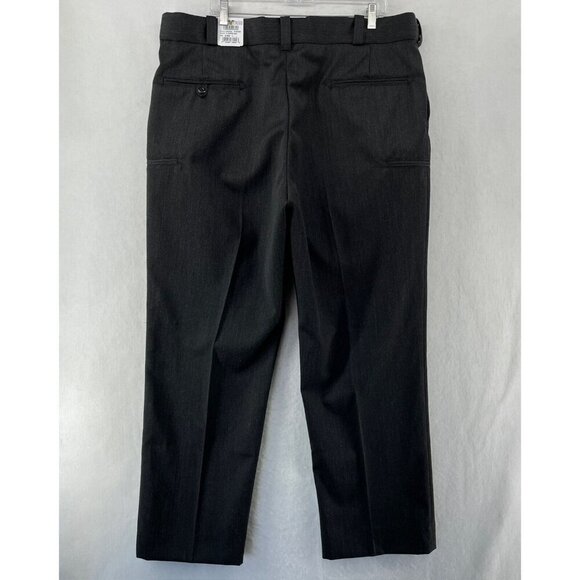 Flying Cross Pants Mens 42 Black Staight Leg Pockets Wool Blend Dress Attire - Picture 2 of 11